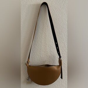 ALLSAINTS Half Moon Leather Crossbody Bag